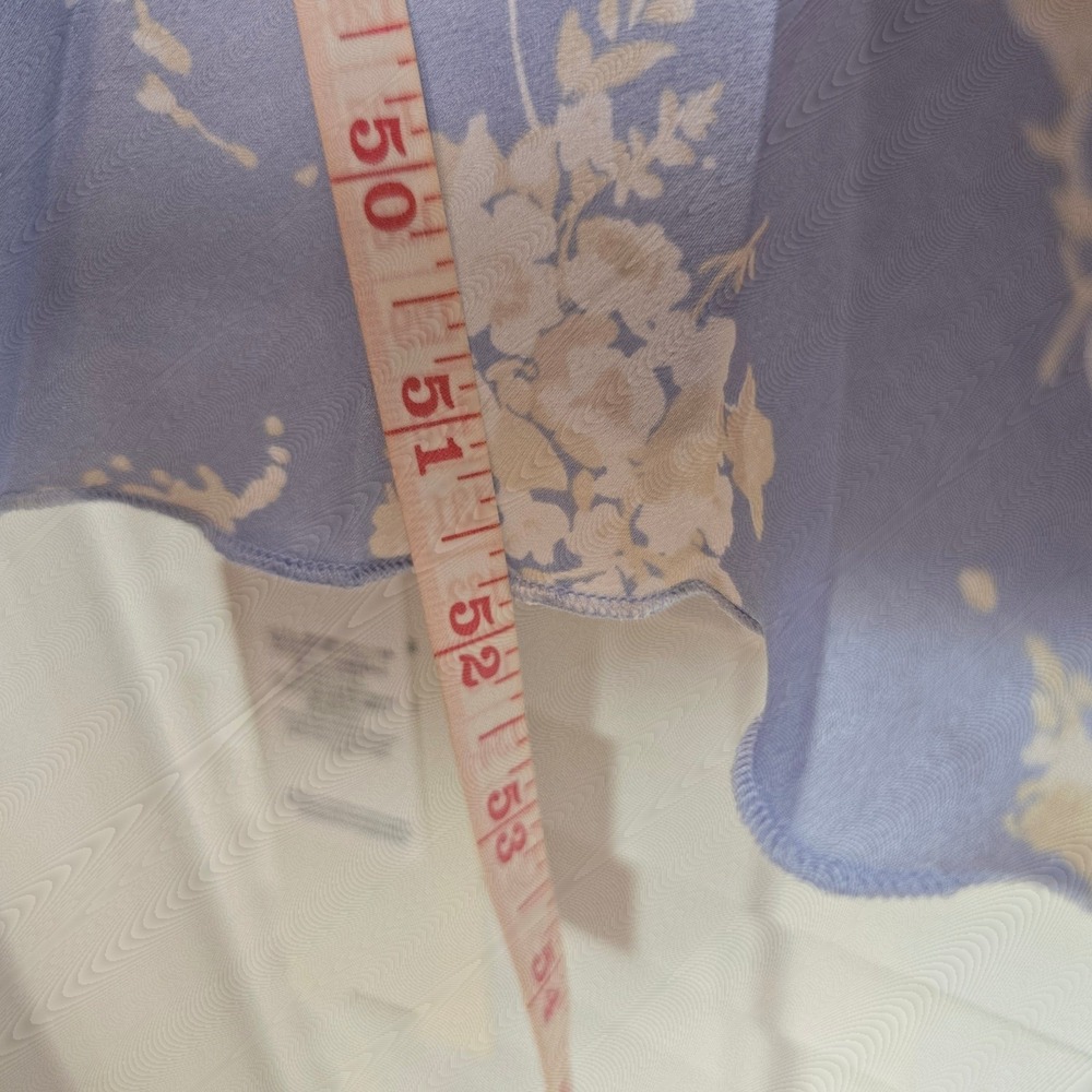 ABERCROMBIE & FITCH Giselle Pleated Cutout Maxi Dress Sz M Blue Floral Fairycore - Picture 15 of 16